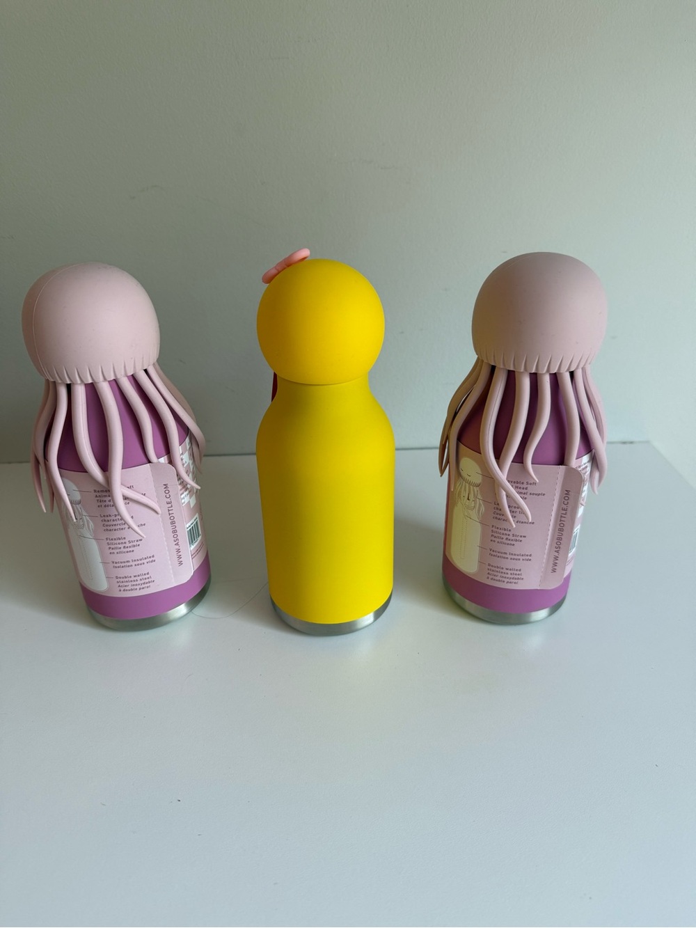 Asobu Bestie Insulated Stainless Steel Water Bottle 16oz Duck Jellyfish New - Picture 2 of 5